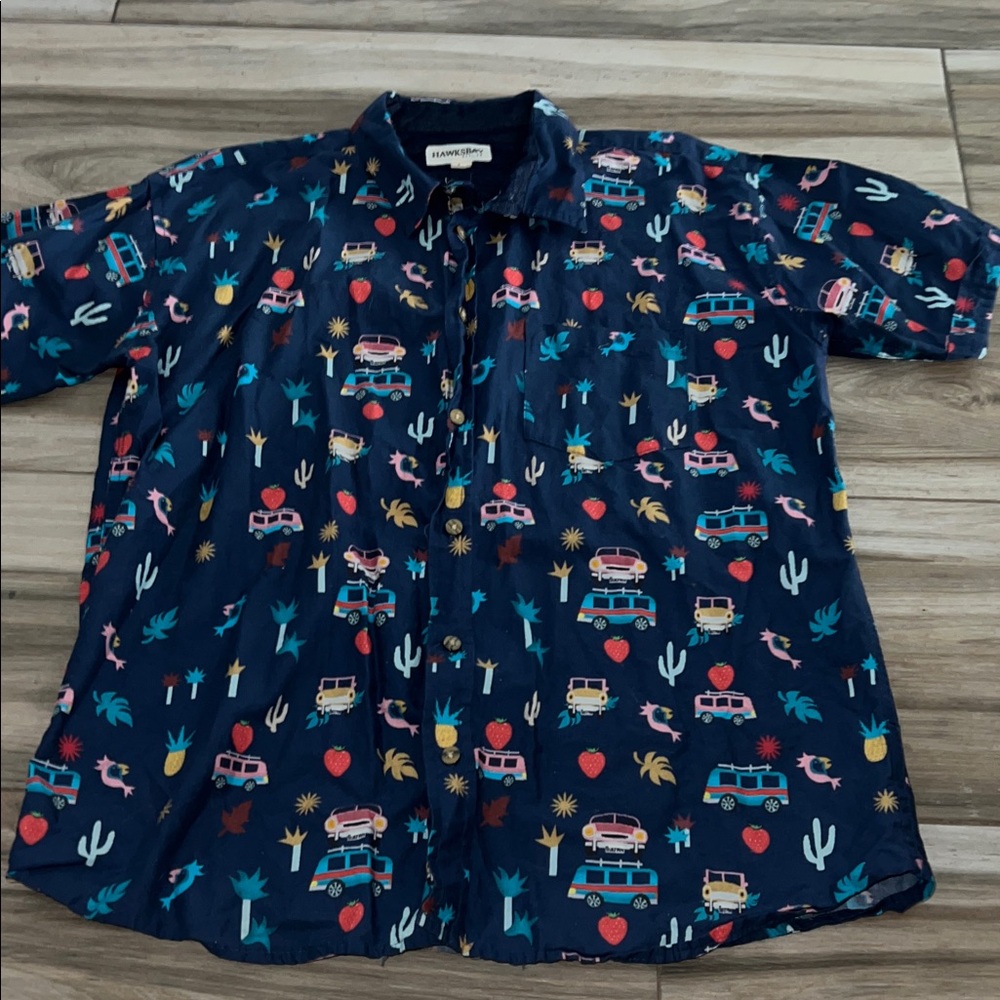 Hawksbay Jeep cactus camper  Colorful Patterned Shirt